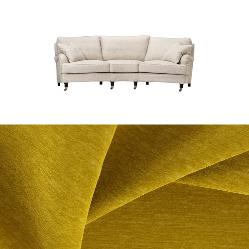 Klädsel till soffa Englesson Howard 3.5-sits medium svängd Tyg Geneva