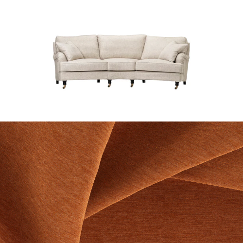 Klädsel till soffa Englesson Howard 3.5-sits medium svängd Tyg Geneva