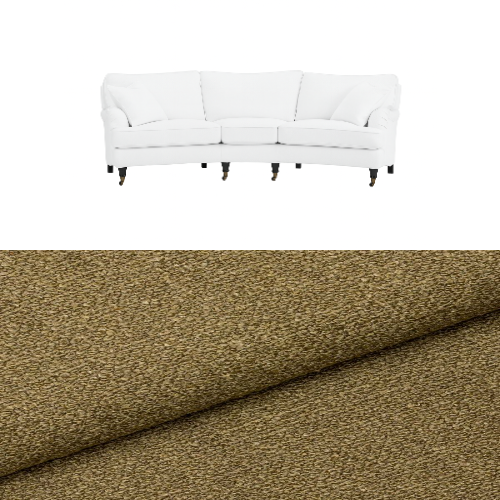 Klädsel till soffa Englesson Howard 3.5-sits medium svängd Tyg Angola bouclé