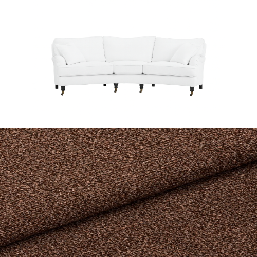 Klädsel till soffa Englesson Howard 3.5-sits medium svängd Tyg Angola bouclé