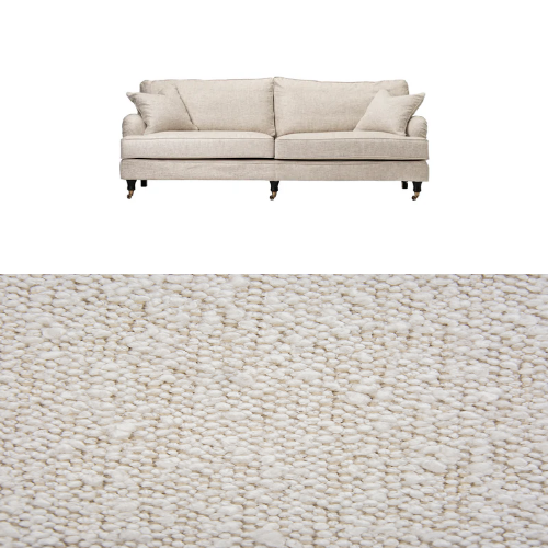 Klädsel till soffa Englesson Howard 3.5-sits medium rak Tyg Ascot bouclé