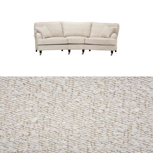 Klädsel till soffa Englesson Howard 3.5-sits svängd Tyg Ascot bouclé