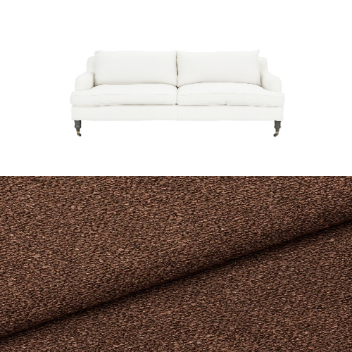 Klädsel till soffa Fogia Edward 2.5 sits svängd Tyg Angola bouclé