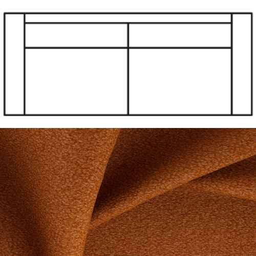 Klädsel till Rak Soffa Tyg Gusto