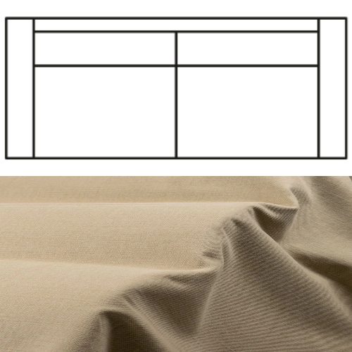 Klädsel till Rak Soffa Tyg Caleido