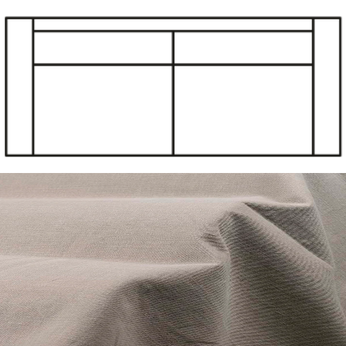 Klädsel till Rak Soffa Tyg Caleido
