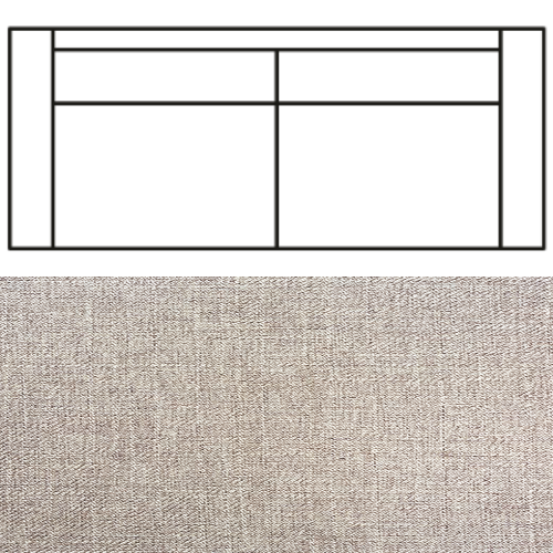 Klädsel till Rak Soffa Tyg Linea