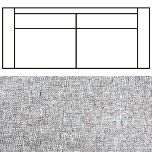 Klädsel till Rak Soffa Tyg Linea