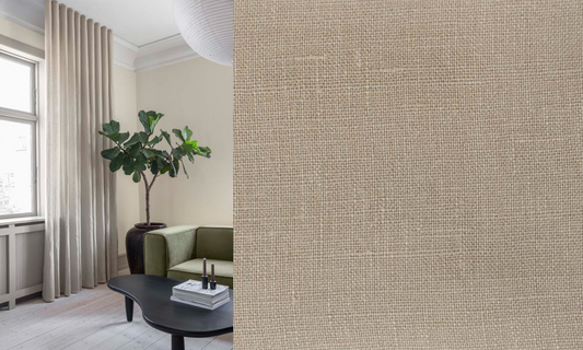 100% Linnegardin Mörkläggande Pure Linen (Fodrad) Veckband