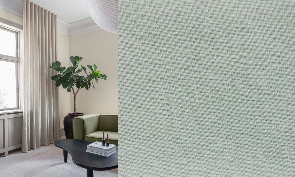 100% Linnegardin Mörkläggande Pure Linen (Fodrad) Veckband