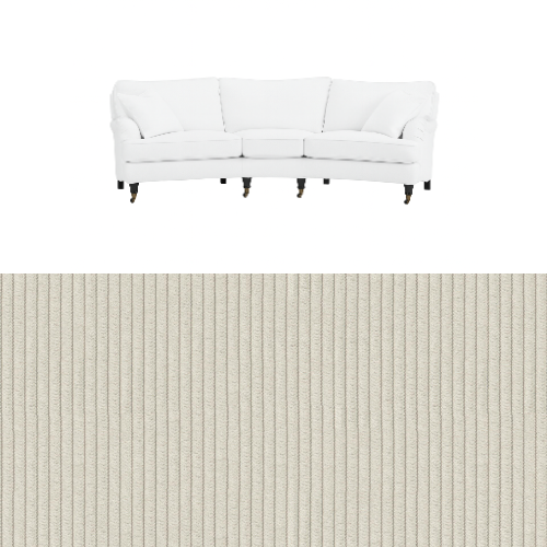 Klädsel till soffa Englesson Howard 3.5-sits medium svängd Tyg Pindrive