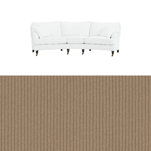 Klädsel till soffa Englesson Howard 3.5-sits medium svängd Tyg Pindrive