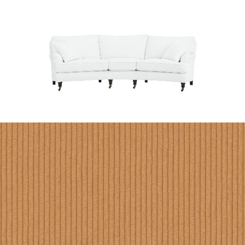 Klädsel till soffa Englesson Howard 3.5-sits medium svängd Tyg Pindrive