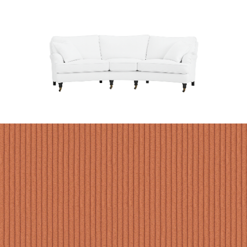 Klädsel till soffa Englesson Howard 3.5-sits medium svängd Tyg Pindrive