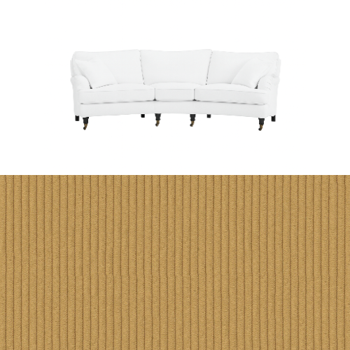 Klädsel till soffa Englesson Howard 3.5-sits medium svängd Tyg Pindrive