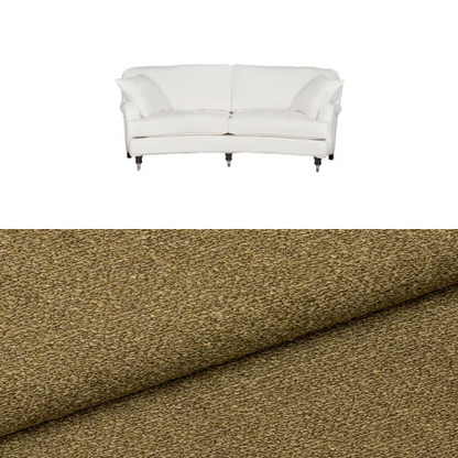 Klädsel till soffa Englesson Howard 3-sits medium svängd Tyg Angola bouclé