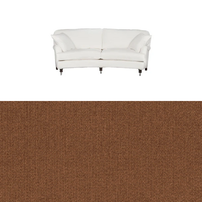 Klädsel till soffa Englesson Howard 3-sits medium svängd Tyg Azalea
