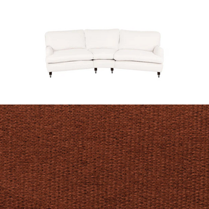 Klädsel till soffa Englesson Howard 4-sits svängd Tyg Brooklyn