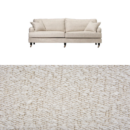 Klädsel till soffa Englesson Howard 3.5-sits medium rak Tyg Ascot bouclé