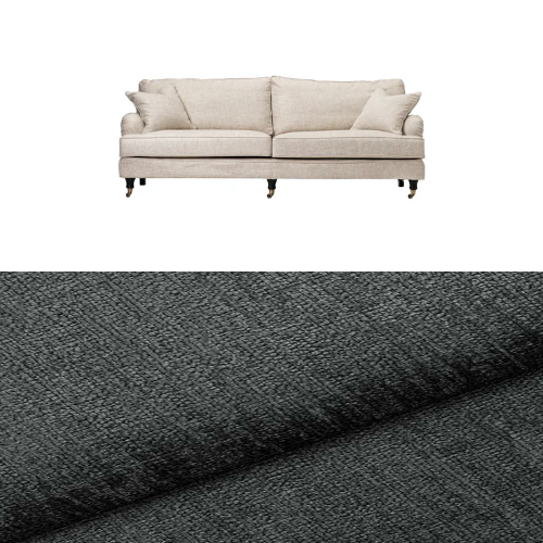 Klädsel till soffa Englesson Howard 3-sits medium rak Tyg Lemma Chenille