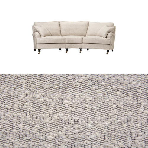 Klädsel till soffa Englesson Howard 3.5-sits medium svängd.   Tyg;  Ascot bouclé
