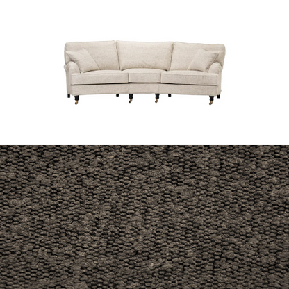 Klädsel till soffa Englesson Howard 3.5-sits svängd Tyg Ascot bouclé