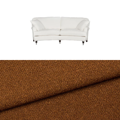 Klädsel till soffa Englesson Howard 3-sits medium svängd Tyg Angola bouclé
