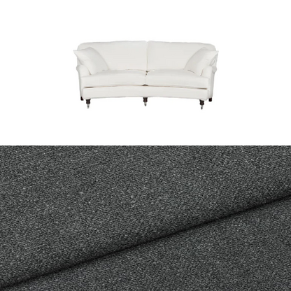 Klädsel till soffa Englesson Howard 3-sits medium svängd Tyg Angola bouclé