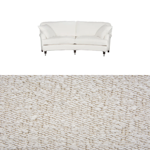 Klädsel till soffa Englesson Howard 3-sits medium svängd Tyg Ascot bouclé