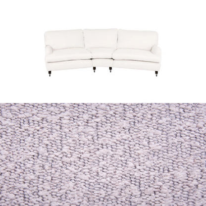 Klädsel till soffa Englesson Howard 4-sits svängd Tyg Ascot bouclé