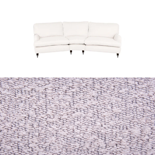 Klädsel till soffa Englesson Howard 4-sits svängd Tyg Ascot bouclé