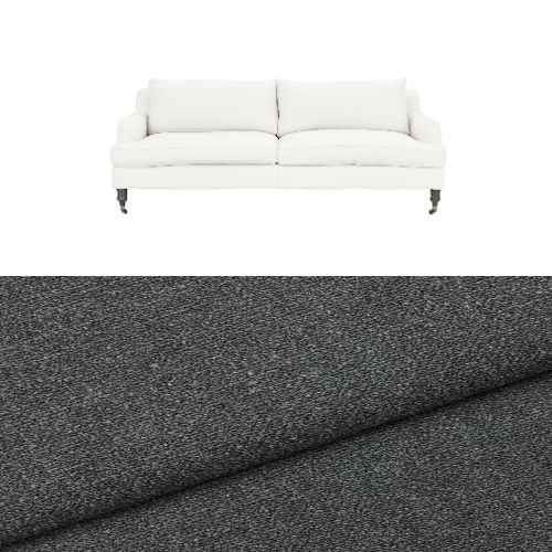 Klädsel till soffa Fogia Edward 2.5 sits svängd Tyg Angola bouclé