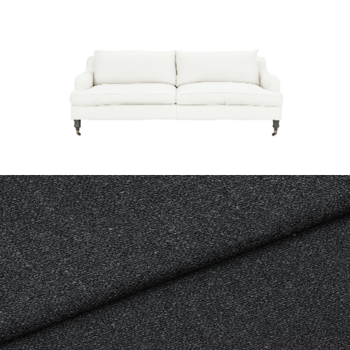 Klädsel till soffa Fogia Edward 2.5 sits svängd Tyg Angola bouclé