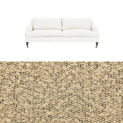 Klädsel till soffa Fogia Edward 2.5 sits svängd Tyg Ascot bouclé