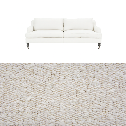 Klädsel till soffa Fogia Edward 2.5 sits svängd Tyg Ascot bouclé