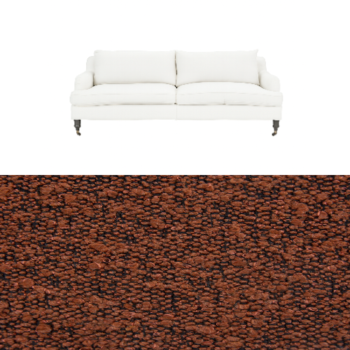 Klädsel till soffa Fogia Edward 2.5 sits svängd Tyg Ascot bouclé