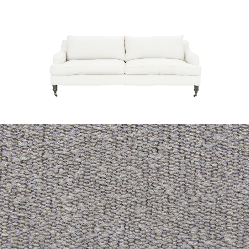 Klädsel till soffa Fogia Edward 2.5 sits svängd Tyg Ascot bouclé