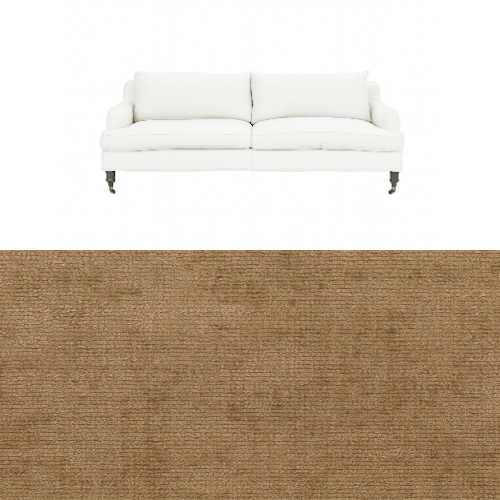 Klädsel till soffa Fogia Edward 2.5 sits svängd Tyg Belfast