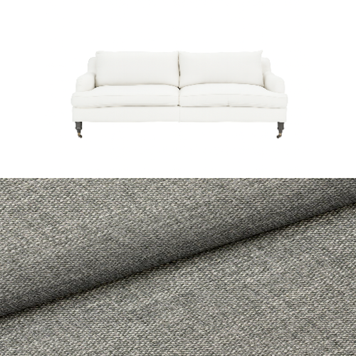 Klädsel till soffa Fogia Edward 2.5 sits svängd Tyg Tulia