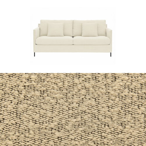 Klädsel till soffa Furninova Petito 3 sits Tyg Ascot bouclé