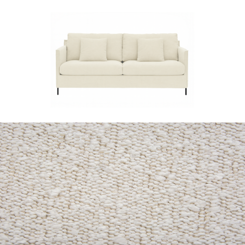 Klädsel till soffa Furninova Petito 3 sits Tyg Ascot bouclé