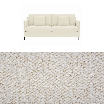 Klädsel till soffa Furninova Petito 3 sits Tyg Ascot bouclé