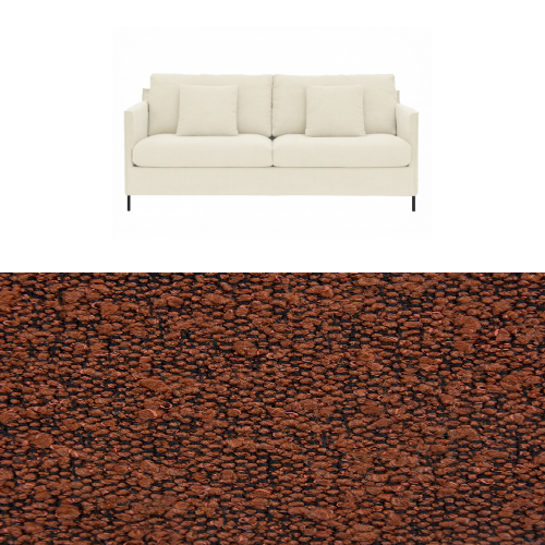 Klädsel till soffa Furninova Petito 3 sits Tyg Ascot bouclé