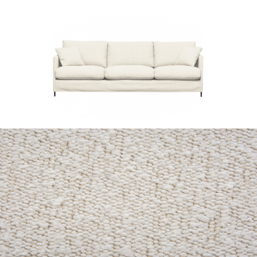 Klädsel till soffa Furninova Petito 4 sits Tyg Ascot bouclé