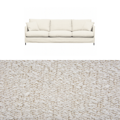 Klädsel till soffa Furninova Petito 4 sits Tyg Ascot bouclé