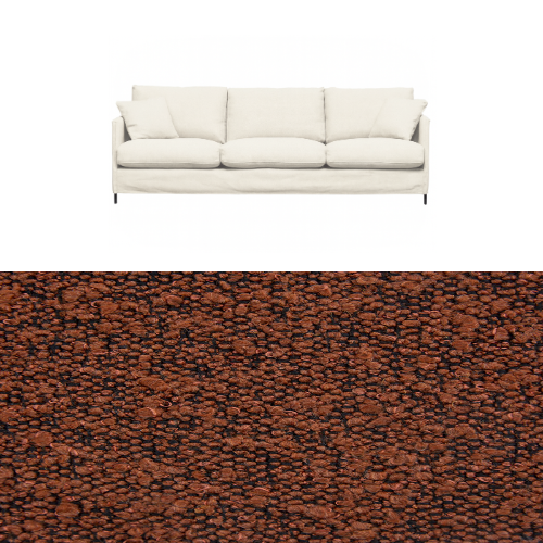 Klädsel till soffa Furninova Petito 4 sits Tyg Ascot bouclé