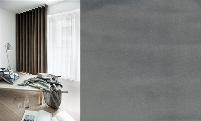 Sammetsgardin Velta Veckband