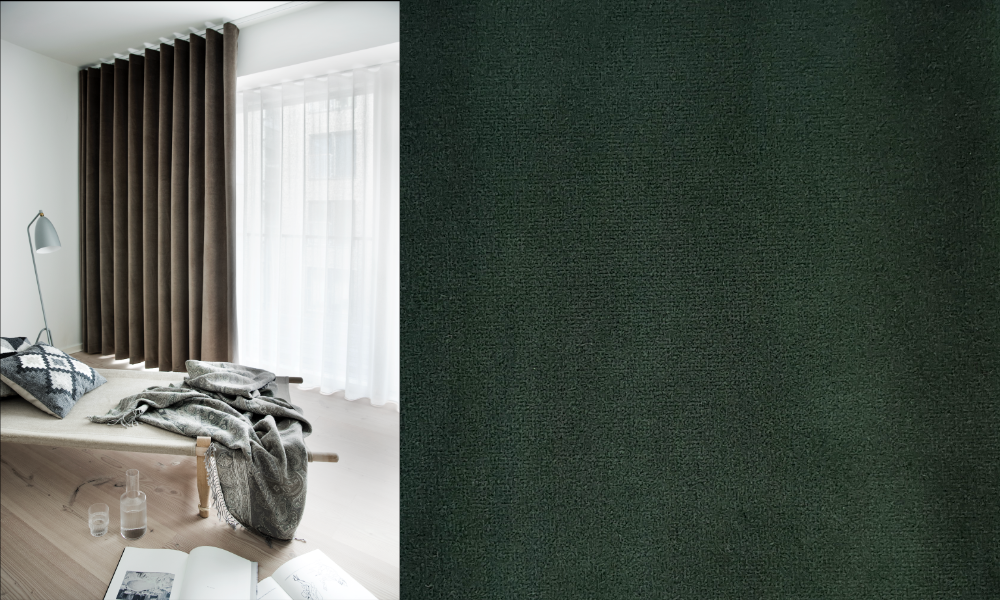 Sammetsgardin Mörkläggande Velta (Fodrad) Veckband