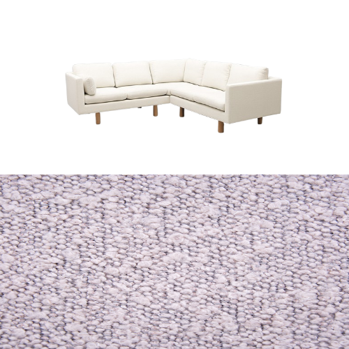 Klädsel till soffa Samsö hörnsoffa 5 sits Tyg Ascot bouclé