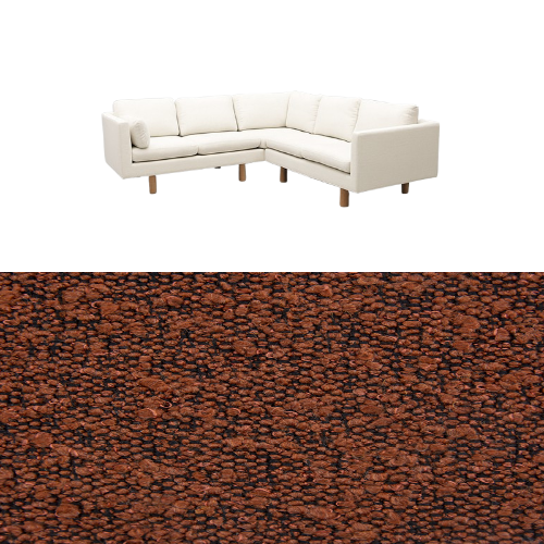 Klädsel till soffa Samsö hörnsoffa 5 sits Tyg Ascot bouclé